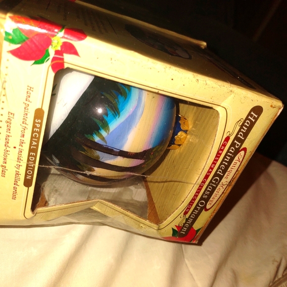 Antique heritage hand painted glass ornament New 4 pack vintage - Picture 8 of 10